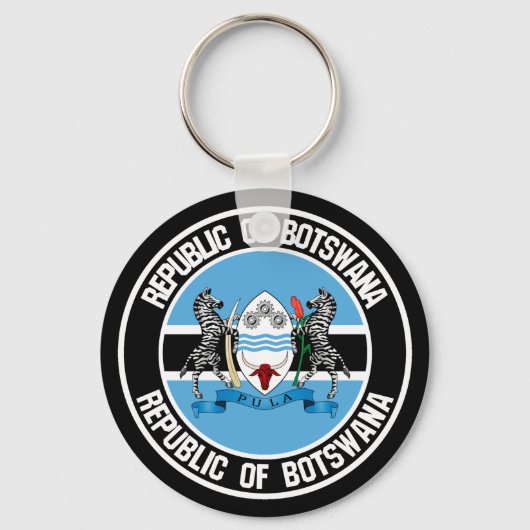 Botswana Round Emblem Schlüsselanhänger (Vorderseite)