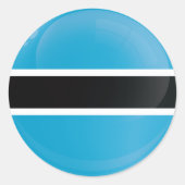 Botswana Round-Icon-Flagge Runder Aufkleber (Vorderseite)
