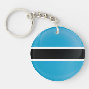 Botswana Round-Icon-Flagge Schlüsselanhänger