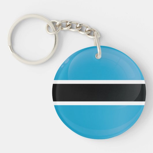 Botswana Round-Icon-Flagge Schlüsselanhänger (Vorderseite)