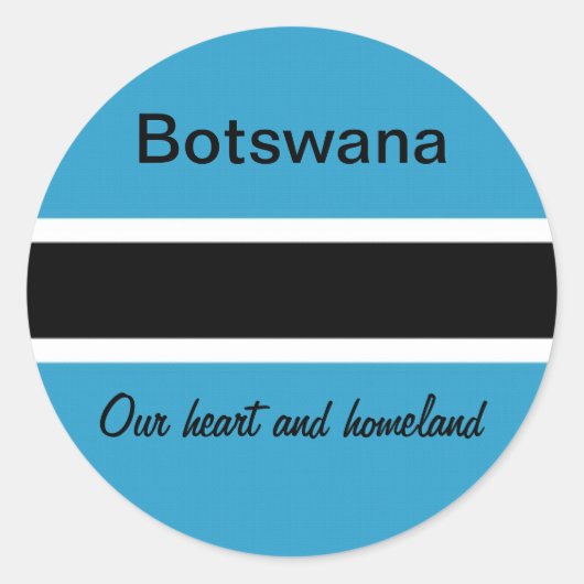Botswana Runder Aufkleber (Vorderseite)