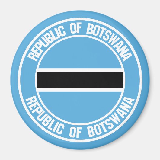Botswana-Rundes Emblem Magnet (Vorne)