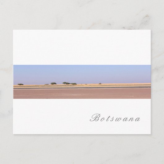 Botswana Salt Pans Savannah Grass Landschaft Postkarte (Vorderseite)
