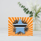 Botswana Star Postkarte (Stehend Vorderseite)