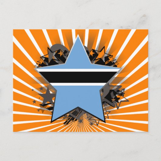 Botswana Stern Postkarte (Vorderseite)