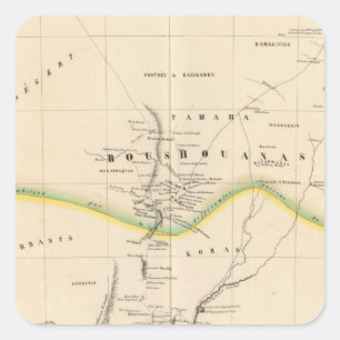 Botswana, Südafrika 51 Quadratischer Aufkleber