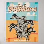 Botswana Vintage Travel Poster. Poster (Vorne)