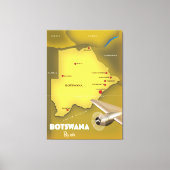 Botswana Vintages Reiseplakat. Leinwanddruck (Vorderseite)