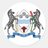 Botswana-Wappen-Aufkleber Runder Aufkleber (Vorderseite)