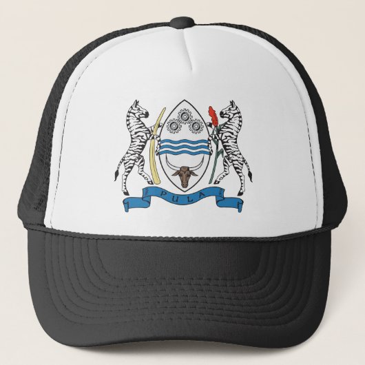 Botswana-Wappen Hut Truckerkappe (Vorderseite)