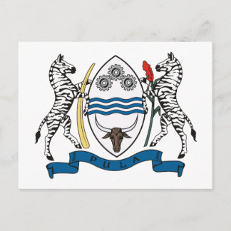 Botswana-Wappen-Postkarte Postkarte