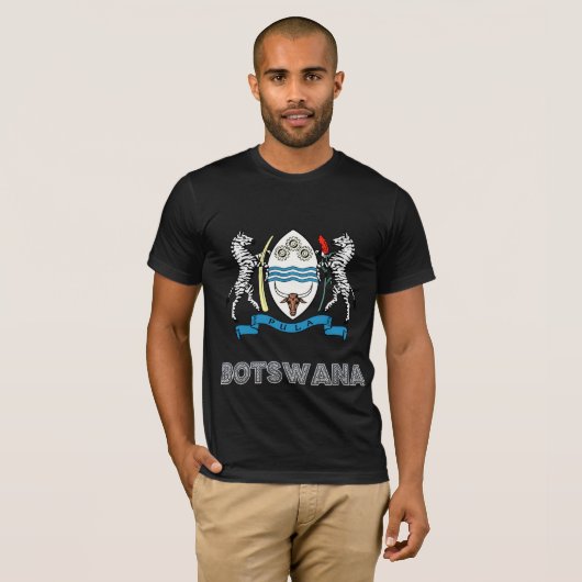 Botswana-Wappen T-Shirt (Vorne ganz)
