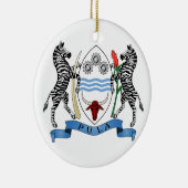 Botswana-Wappen Verzierung Keramik Ornament (Rechts)
