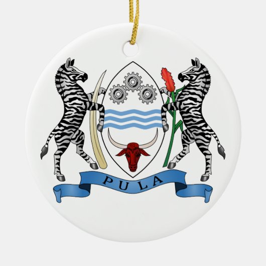 Botswana-Wappen Verzierung Keramik Ornament (Vorne)
