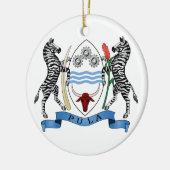 Botswana-Wappen Verzierung Keramik Ornament (Links)