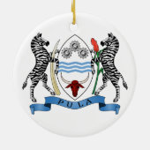 Botswana-Wappen Verzierung Keramik Ornament (Hinten)