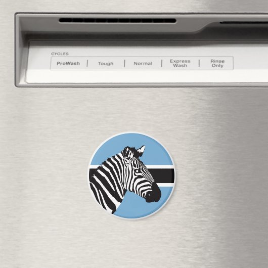 Botswana Zebra Batswana Nationale Tierflagge Magnet (In Situ (Geschirrspüler))