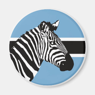 Botswana Zebra Batswana Nationale Tierflagge Magnet