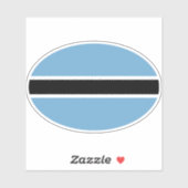 Botswanan Flag Oval Aufkleber (Blatt)