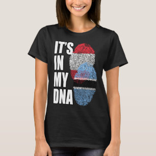 Botswanisch-Österreichische DNA-Flagge-Erbe-Mischu T-Shirt