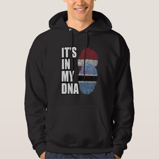 Botswanisch und lettische Mischung DNA-Erbeflagge Hoodie (Vorderseite)