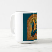 Botticelli (1445-1510) Madonna & Child Enthroned Kaffeetasse (Vorderseite Links)