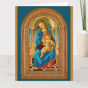 Botticelli (1445-1510) Madonna & Child Enthroned Karte