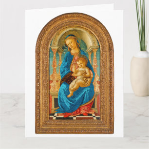 Botticelli (1445-1510) Madonna & Child Enthroned Karte