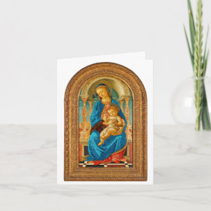 Botticelli (1445-1510) Madonna & Child Enthroned Karte