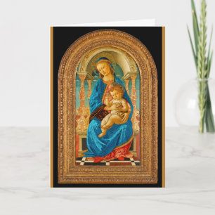Botticelli (1445-1510) Madonna & Child Enthroned Karte