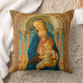 Botticelli (1445-1510) Madonna & Child Enthroned Kissen (Decke)