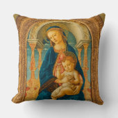 Botticelli (1445-1510) Madonna & Child Enthroned Kissen (Vorderseite)