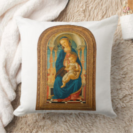 Botticelli (1445-1510) Madonna & Child Enthroned Kissen
