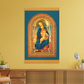 Botticelli (1445-1510) Madonna & Child Enthroned Leinwanddruck (Insitu (Wohnzimmer))
