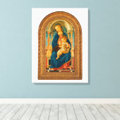 Botticelli (1445-1510) Madonna & Child Enthroned Leinwanddruck (Insitu (Holzboden))