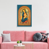 Botticelli (1445-1510) Madonna & Child Enthroned Leinwanddruck (Insitu (Wohnzimmer))