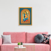 Botticelli (1445-1510) Madonna & Child Enthroned Leinwanddruck (Insitu (Wohnzimmer))