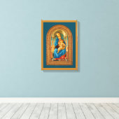 Botticelli (1445-1510) Madonna & Child Enthroned Leinwanddruck (Insitu (Holzboden))