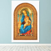 Botticelli (1445-1510) Madonna & Child Enthroned Leinwanddruck (Insitu (Holzboden))