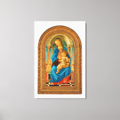 Botticelli (1445-1510) Madonna & Child Enthroned Leinwanddruck (Vorderseite)
