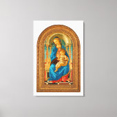 Botticelli (1445-1510) Madonna & Child Enthroned Leinwanddruck (Vorderseite)