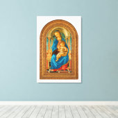 Botticelli (1445-1510) Madonna & Child Enthroned Leinwanddruck (Insitu (Holzboden))