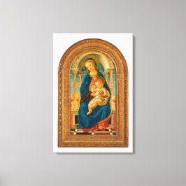 Botticelli (1445-1510) Madonna & Child Enthroned Leinwanddruck