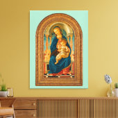 Botticelli (1445-1510) Madonna & Child Enthroned Leinwanddruck (Insitu (Wohnzimmer))