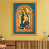 Botticelli (1445-1510) Madonna & Child Enthroned Leinwanddruck (Insitu (Wohnzimmer))