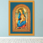 Botticelli (1445-1510) Madonna & Child Enthroned Leinwanddruck (Insitu (Holzboden))