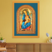 Botticelli (1445-1510) Madonna & Child Enthroned Leinwanddruck (Insitu (Wohnzimmer))