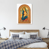 Botticelli (1445-1510) Madonna & Child Enthroned Leinwanddruck (Insitu (Schlafzimmer))