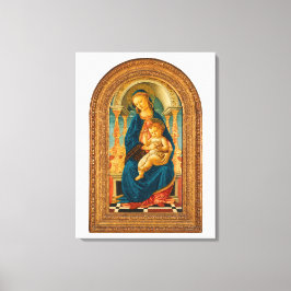Botticelli (1445-1510) Madonna & Child Enthroned Leinwanddruck