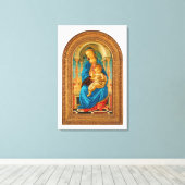 Botticelli (1445-1510) Madonna & Child Enthroned Leinwanddruck (Insitu (Holzboden))